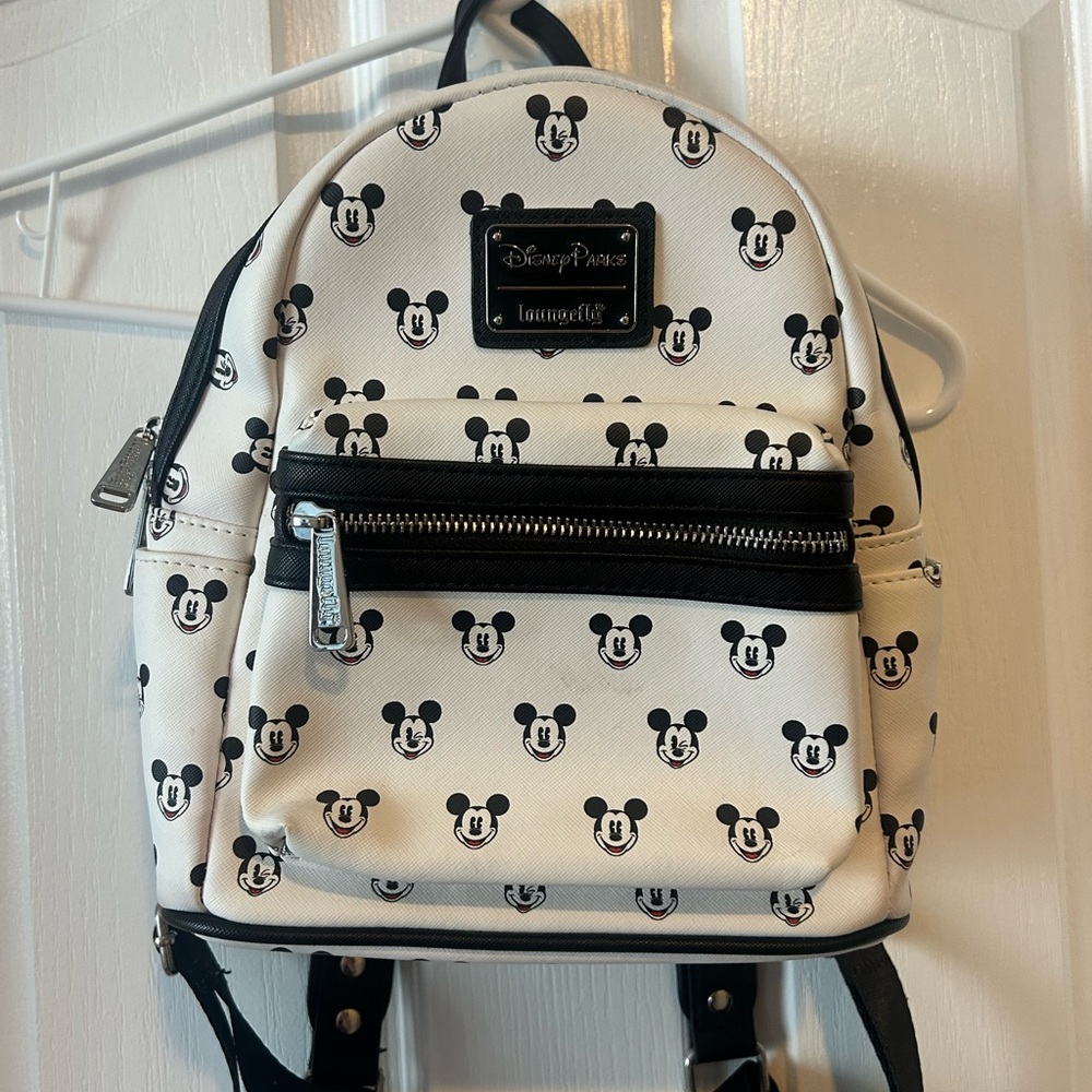 Loungefly Black and White Mickey Mouse Backpack